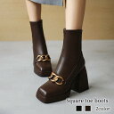 ブーツ レディース スクエアトトゥブーツ 軽い 秋 兼用 ショート 4E ミドル フロント 滑らない 夏 雨 軽量 歩きやすい 厚底 撥水 スニーカー 春 レザ...