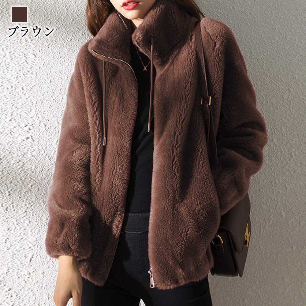【＼クーポン利用で20%OFF!／】 ブルゾン レディース ジップファージャケット ゴルフ ショート ジャケット コーデ 丈 中綿 大きいサイズ アウター きれいめ 防寒 冬 赤 秋 ジャンパー パーカー ミリタリージャケット ビジネス かっこいい 人気 ウェア 春 less-10043673 Coat Classic(コートクラシック) サンプル画像3