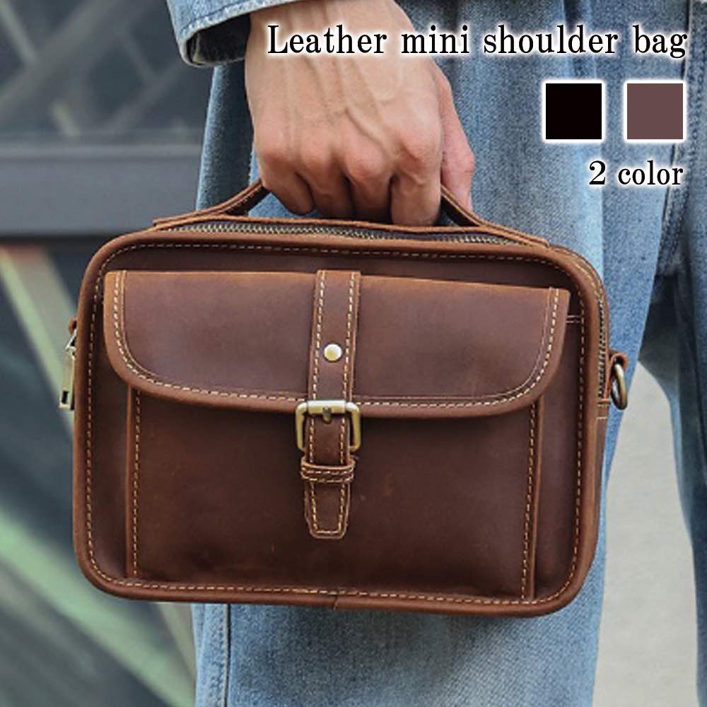 ショルダーバッグ メンズ レザーミニショルダーバッグ ボディバッグ ナイロン 小さめ 2WAY A4 夏 大きめ 人気 ハイ 30代 40代 60代 革 縦型 ...