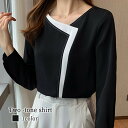 ブラウス レディース ツートンシャツ 事務服 フリル 高品質 Tシャツ 春 スーツ ボウタイ ワンピース 人気 ノーアイロン 秋 きれいめ 白 オフィス 50代...