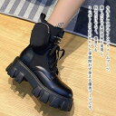 【\クーポン利用で20%OFF!/】 ブーツ レディース ボリュームソールブーツ スニーカー ミドル丈 軽量 兼用 防水 レザー 防寒 ローヒール おしゃれ 冬 軽い ヒール 秋 レースアップ 暖かい ショート ロング 厚底 きれいめ 革 雨 滑らない 春 ウォーキング