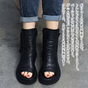 【\クーポン利用で20%OFF!/】 ブーツ レディース レザーサンダルブーツ 軽い 秋 兼用 ショート 4E ミドル フロント 滑らない 夏 雨 軽量 歩きやすい 厚底 撥水 スニーカー 春 レザー 靴 きれいめ ロング 革 防寒 おしゃれ 冬 ヒール ローヒール ウォーキング