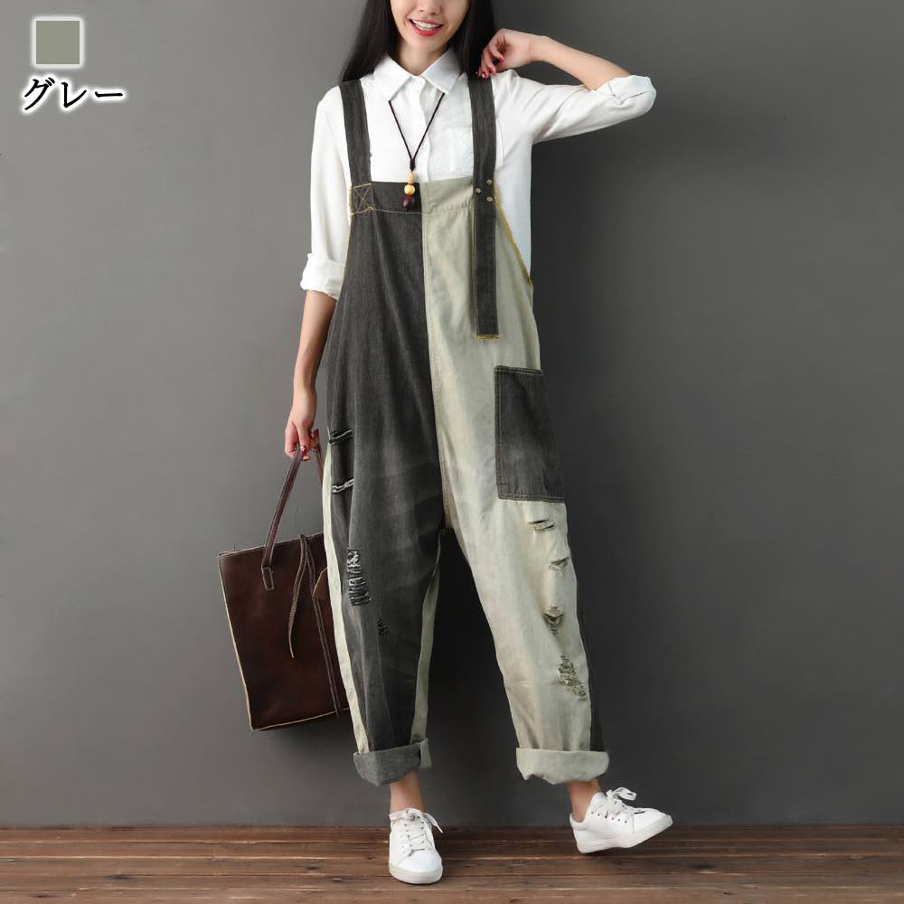Coat Classic(コートクラシック)のサロペット レディース デニムサロペット トップス 秋 服 マタニティ 40代 ワンピース 50代 パンツ デニム ニット ファッション 低身長 おしゃれ 大人 シャツ コーデュロイ バッグ 冬 オールインワン 夏 30代 オーバーオール 春 人気 ゆったり 親子 ロング｜アングル3