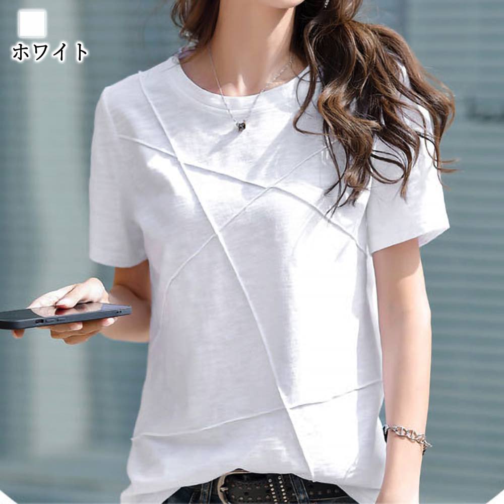 Tシャツ レディース ラウンドネックTシャツ ブラウス 5分袖 春 スポーツ ゆったり ブラック 40代 ロゴ カジュアル 7分袖 薄手 Vネック かわいい ティーシャツ 大人 人気 涼しい シャツ カットソー おしゃれ 無地 半袖 ブランド ロング 夏 ジム トレーナー コーデ