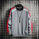 【\クーポン利用で20%OFF!/】 トレーナー メンズ ライントレーナー 白 スポーツ 無地 防寒 ゴルフウェア 長袖 プリント ビッグシルエット 冬 おしゃ...