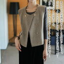 【\クーポン利用で20%OFF!/】 ベスト レディース ノースリーブジャケット ニット インナー スーツ ウール アウター スポーツ ブランド 中綿 襟なし ...