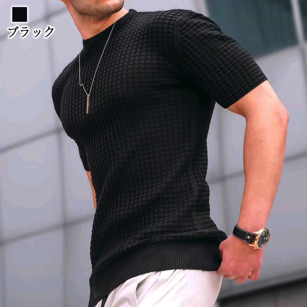 Tシャツ メンズ ワッフルTシャツ コットン ...の紹介画像3