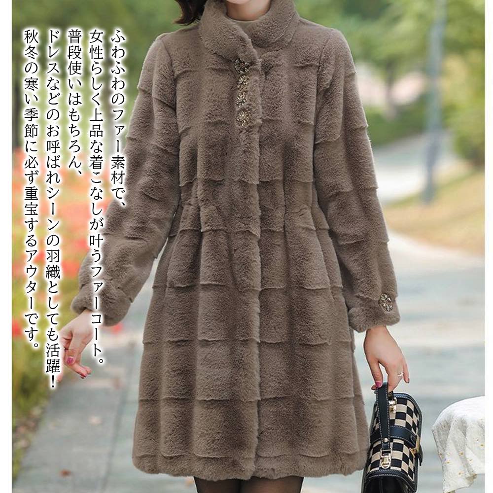 Turn-Down Collar Coat - 【＼クーポン利用で20%OFF!／】 ステンカラーコート レディース ミドルファーコート 大きいサイズ トレンチコート 50代 ロングコート チェスターコート 秋 ショート丈 ピーコート 冬 コーデ コート 人気 アウター 丈 スタンドカラーコート 厚手 春