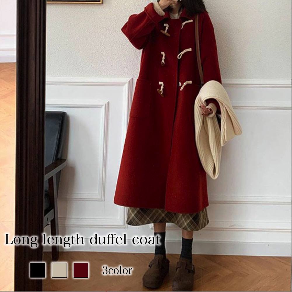 ステンカラーコートレディースロング...