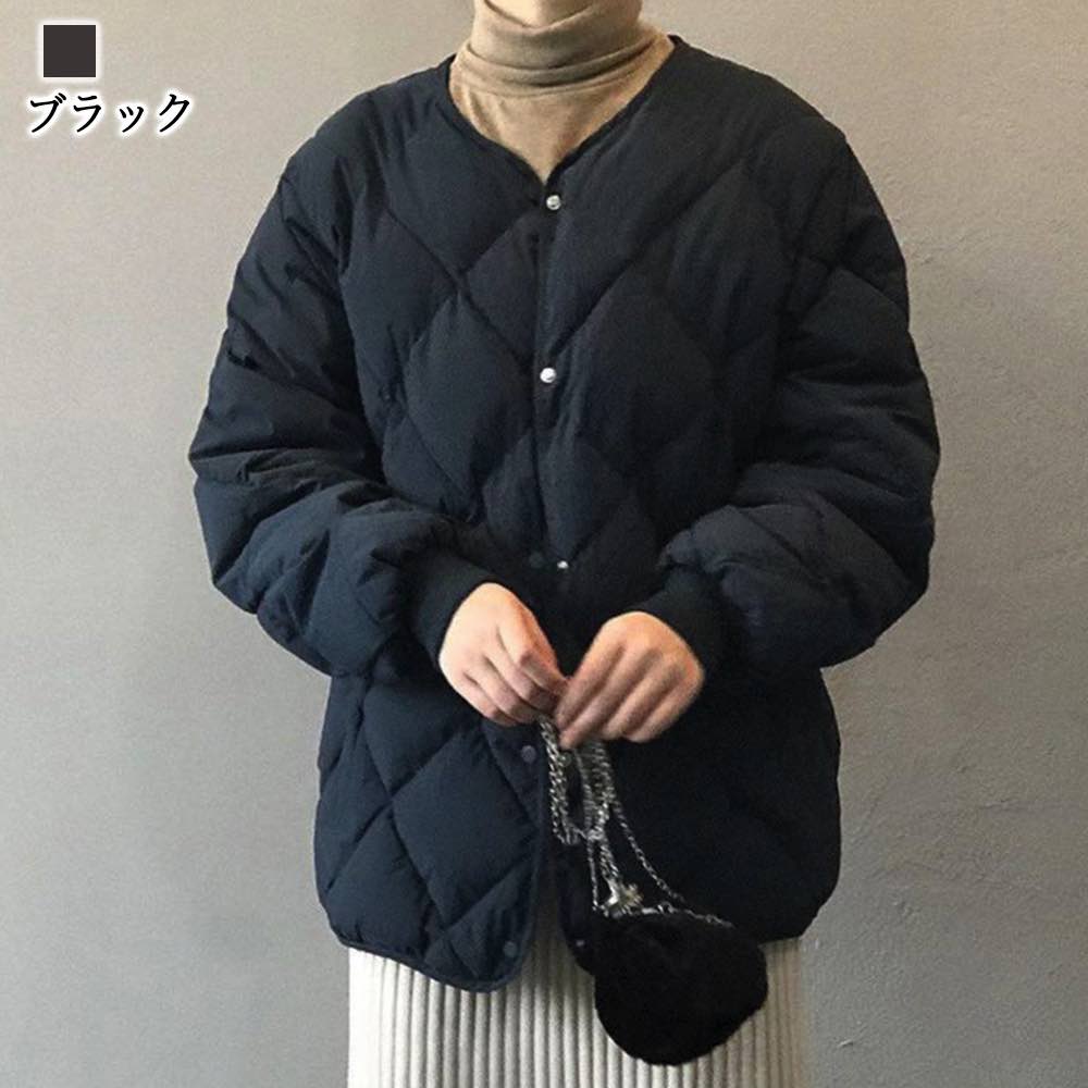 【＼クーポン利用で20%OFF!／】 ダウンジャケット レディース ノーカラーダウンジャケット 丈 白 赤 防風 おしゃれ 冬 20代 ブランド 軽量 大きいサイズ ロング ダウン ジャンパー スリム ダウンコート 40代 きれいめ フード ショート 高級 軽い ショートコート less-10043677 Coat Classic(コートクラシック) サンプル画像3