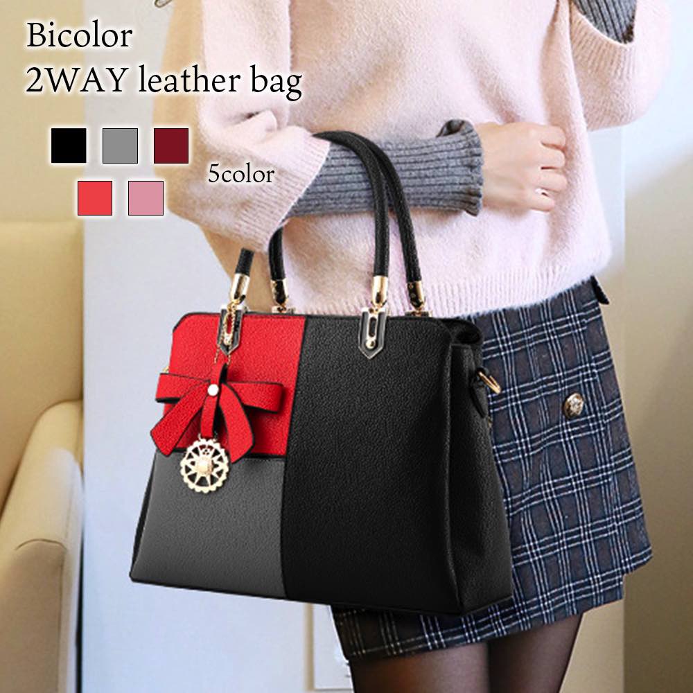 ハンドバッグ レディース バイカラー2wayレザーバッグ 財布 黒 ミニトートバッグ カジュアル 夏 ワンマイルバッグ ミニ ミニショルダーバッグ 軽い トートバッグ 革 斜めがけ おしゃれ 秋 ブランド 小さめ トート ミニバッグ レザー 春 ショルダーバッグ 布 冬 小さい