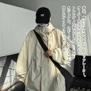 【\クーポン利用で20%OFF!/】 パーカー メンズ オーバーサイズウィンドブレーカー ベージュ ブランド プルオーバー ダウン 暖かい オーバーサイズ 大き...
