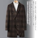 【\クーポン利用で20%OFF!/】 チェスターコート メンズ チェック柄チェスターコート グリーン 春 軽い アウター ブランド ショート 青 トレンチコート 大きいサイズ 黒 冬 40代 ステンカラーコート ウール コート ロングコート ハーフコート ジャケット ピーコート