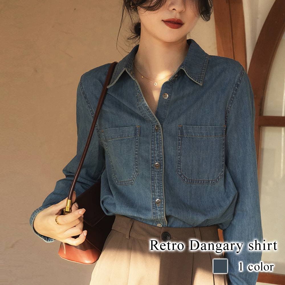 無袖 - シャツ レディース レトロダンガリーシャツ 麻 カットソー トップス ブラウス 襟付き Tシャツ ポロシャツ おしゃれ ロゴ スポーツ 春 カジュアル 秋 長袖 ゆったり ブランド 形態安定 しわになりにくい 事務服 暖かい かわいい オフィス 大人 冬 ランニング 厚手