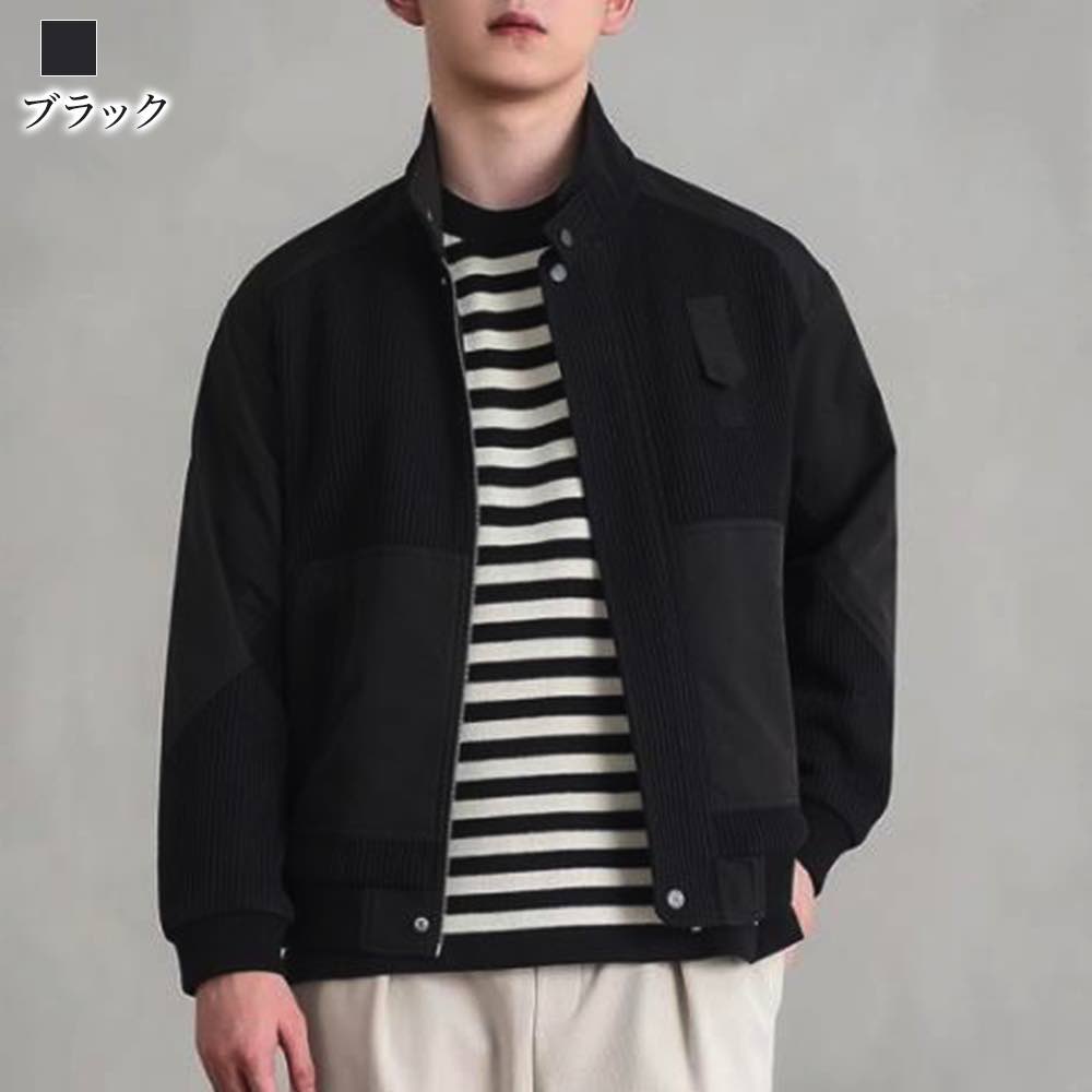 【＼クーポン利用で20%OFF!／】 ブルゾン メンズ 異素材リブニットジャケット ゴルフ シニア 秋 おすすめ 40代 大きいサイズ ジャンパー きれいめ ジャケット かっこいい ボア 中綿 コーデ ウェア 作業着 厚手 パーカー 防寒 ブランド 冬 春 コーデュロイ less-10044203 Coat Classic(コートクラシック) サンプル画像3