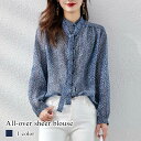 ブラウス レディース 総柄シアーブラウス おしゃれ 秋 黒 カットソー Tシャツ フリル レース オフィス ワンピース 長袖 白 フォーマル 高品質 人気 シフォン 春 シャツ ノーアイロン ブランド カジュアル 安い スーツ きれいめ 事務服 50代 厚手 冬 ボウタイ
