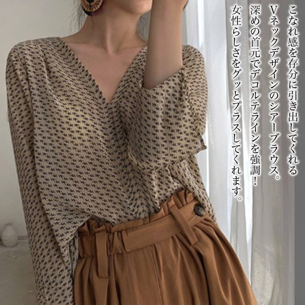 【＼クーポン利用で20%OFF!／】 ブラウス レディース Vネックシアーブラウス 厚手 ワンピース フォーマル 秋 冬 スーツ シフォン ボウタイ 白 オフィス カットソー カジュアル レース きれいめ 黒 春 ブランド シャツ 高品質 おしゃれ フリル 長袖
