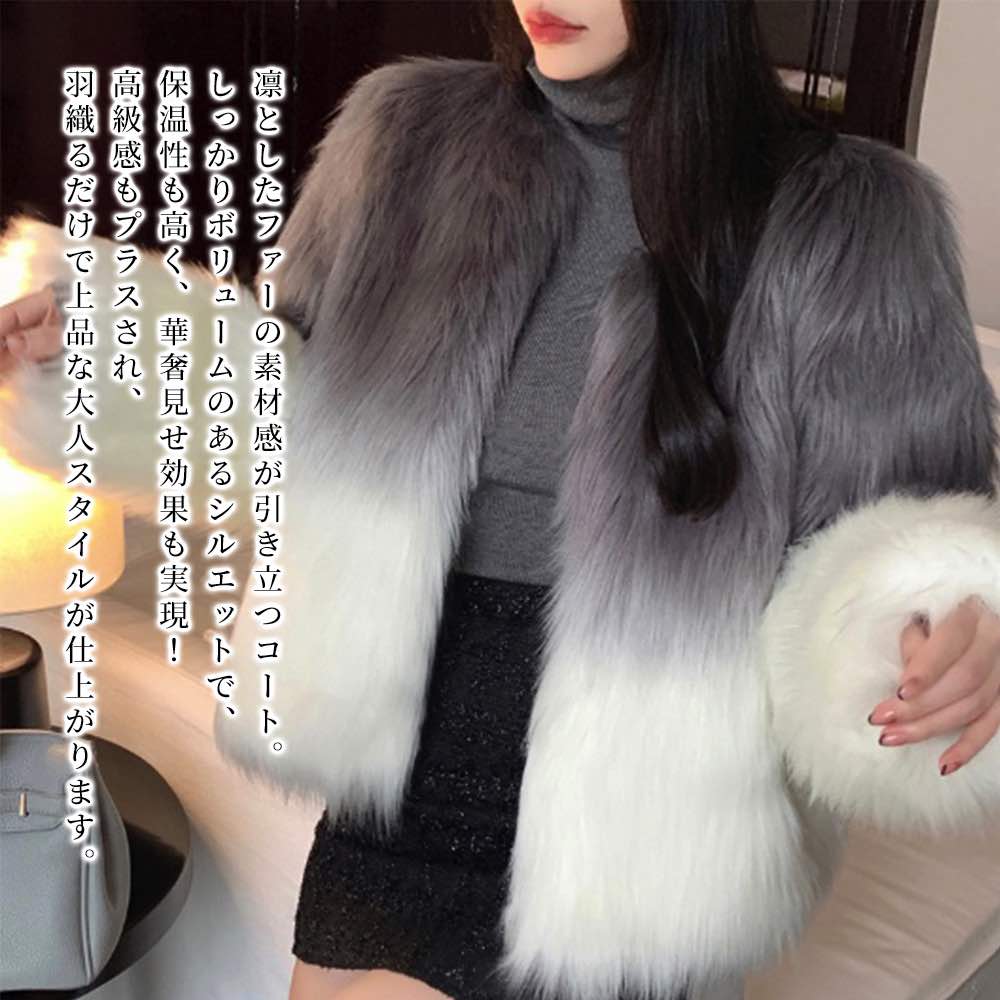 【＼クーポン利用で20%OFF!／】 ブルゾン レディース グラデーションファーコート ウェア ブランド ゴルフ 秋 アウター ビジネス 赤 コーデ 春 ミリタリージャケット かっこいい 中綿 冬 人気 防寒 ショート ジャンパー マウンテン きれいめ ジャケット スタジャンのサムネイル