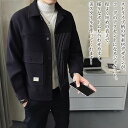 【\クーポン利用で20%OFF!/】 ステンカラーコート メンズ 異素材ハンサムジャケット ミドル ピーコート 50代 ロング スタンドカラーコート 春 ショート丈 チェスターコート トレンチコート 冬 アウター セール 厚手 コート ブランド ウール 40代 秋 ロングコート