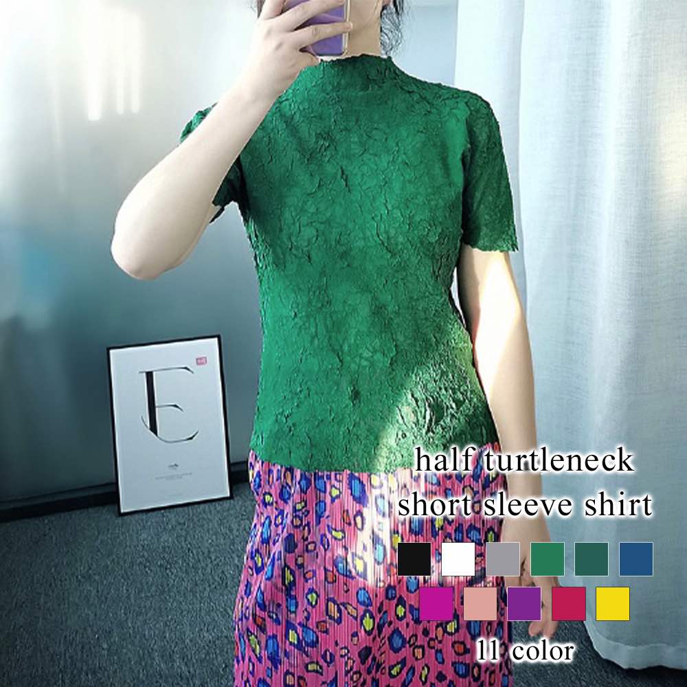 ブラウスレディースハーフタートルネ...