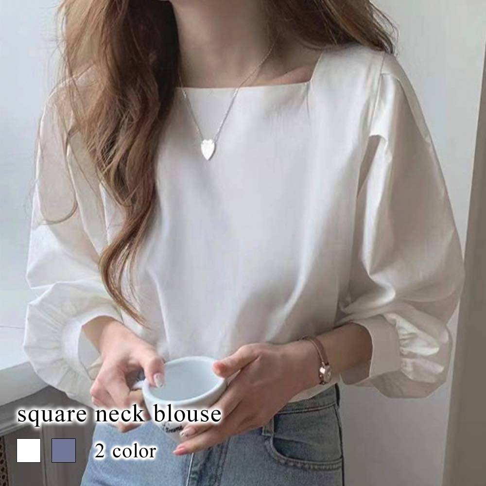 ブラウス レディース スクエアネックブラウス 事務服 フリル 高品質 Tシャツ 春 スーツ ボウタイ ワンピース 人気 ノーアイロン 秋 きれいめ 白 オフィス 50代 冬 安い ブランド 長袖 シャツ カジュアル おしゃれ 厚手 レース フォーマル 黒 カットソー シフォン