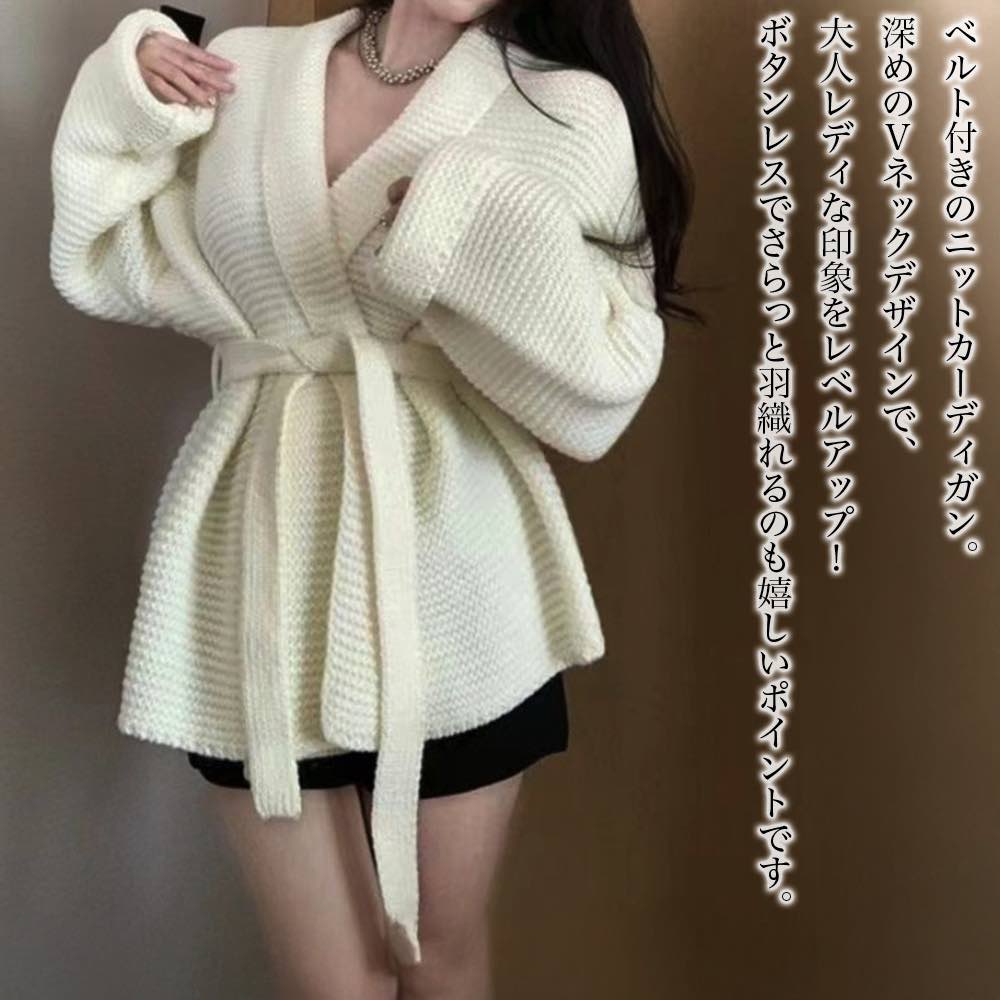 【＼クーポン利用で20%OFF!／】 カーディガン レディース ボタンレスニットカーディガン ベージュ 黒 長袖 ロング きれいめ 暖かい ゆったり ニット 丸首 ウール 人気 フリース 秋 Vネック ショート丈 大きいサイズ ブラック 春 ケーブル あったか おしゃれ 厚手