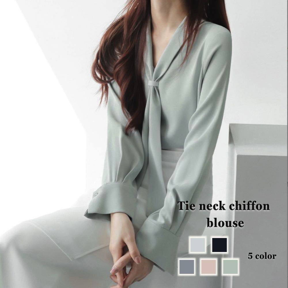 ブラウス レディース ネクタイネックシフォンブラウス 黒 ノーアイロン ワンピース Tシャツ 春 レース 安い カットソー ブランド スーツ オフィス カジュアル 冬 秋 きれいめ 高品質 人気 フォーマル フリル 50代 事務服 厚手 ボウタイ おしゃれ シフォン 長袖 シャ