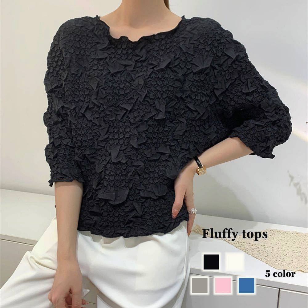 ブラウス レディース クシュクシュトップス レース スーツ オフィス 夏 白 涼しい きれいめ 大きいサイズ カジュアル リボン 春 フリル ブランド ノーアイロン 薄手 安い シフォン 事務服 半袖 カットソー 人気 フォーマル シャツ 50代 Tシャツ 高品質 おしゃれ