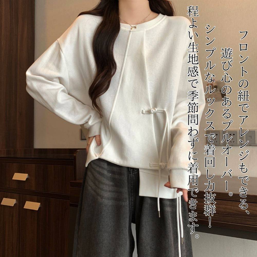 【＼クーポン利用で20%OFF!／】 ブラウス レディース 紐デザインプルオーバー 厚手 ワンピース フォーマル 秋 冬 スーツ シフォン ボウタイ 白 オフィス カットソー カジュアル レース きれいめ 黒 春 ブランド シャツ 高品質 おしゃれ フリル 長袖