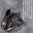 【\クーポン利用で20%OFF!/】 ブーツ メンズ 内側ジップPUショートブーツ ブーツ 黒 秋 革 幅広 ファスナー 防寒 あったか ルーム スエード 暖かい 靴 フロント 防水 ブランド 春 冬 シューズ ワーク 軽い 完全 夏 サイドジップ 滑らない ハイカット
