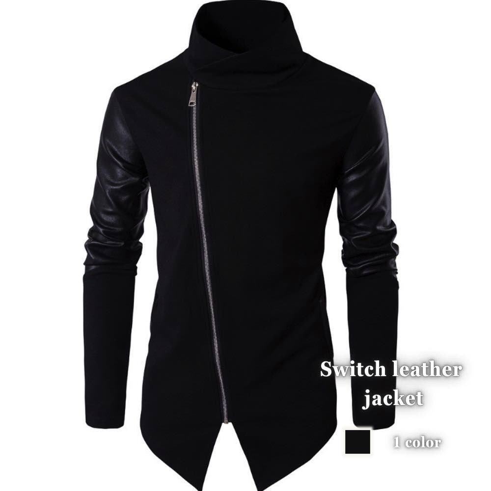 ライダースジャケット メンズ 切り替えレザージャケット 革ジャン 秋 ブルゾン アウター ダブル 40代 春 着こなし 黒 冬 レザー スエード おしゃれ おすすめ ライダース シングル ショット 50代 ブランド 革 バイク レザージャケット セール ジャケット 厚手 Tシャツ