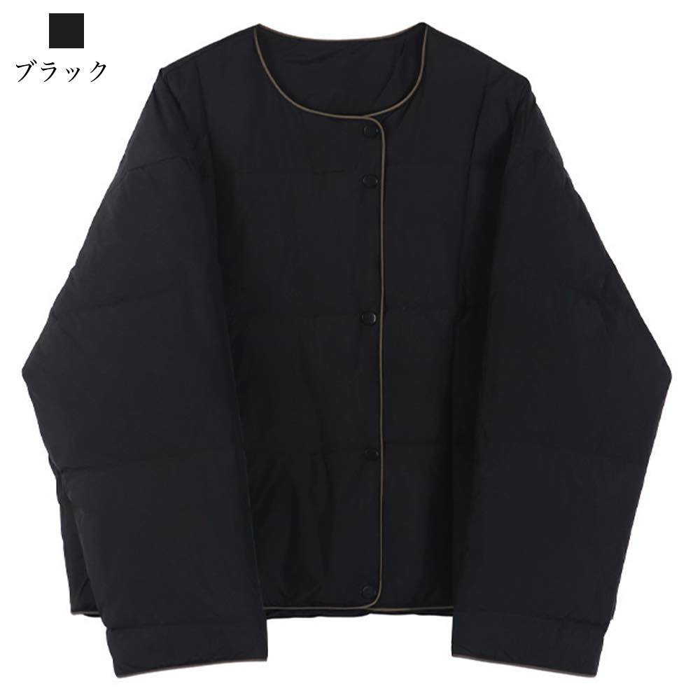 【＼クーポン利用で20%OFF!／】 ダウンジャケット レディース ノーカラーダウンジャケット 丈 コート 40代 大きいサイズ おしゃれ 軽量 ハーフ ショート ブランド フード 人気 軽い 冬 春 きれいめ ショートコート ダウンコート 防風 黒 高級 秋 ロング ダウ less-10051625 Coat Classic(コートクラシック) サンプル画像3