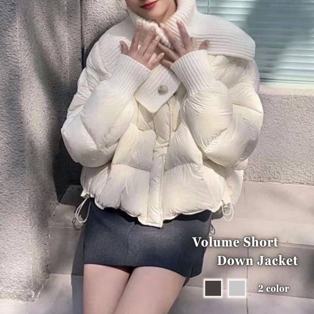 ダウンジャケットレディースボリュー...