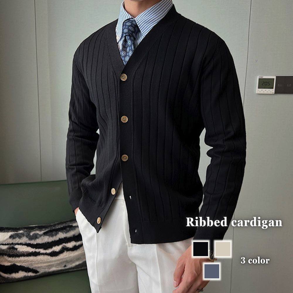 カーディガンメンズリブデザインカー...