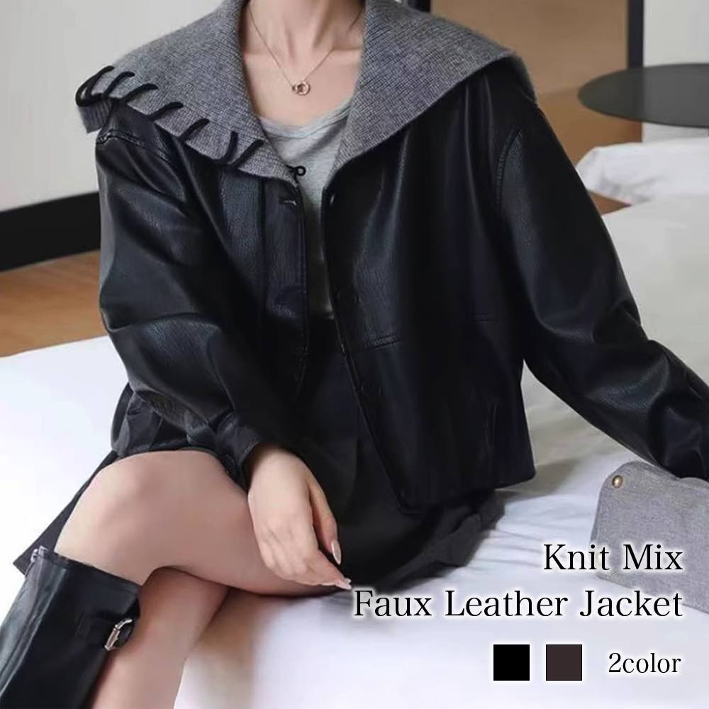 ライダースジャケットレディースニッ...