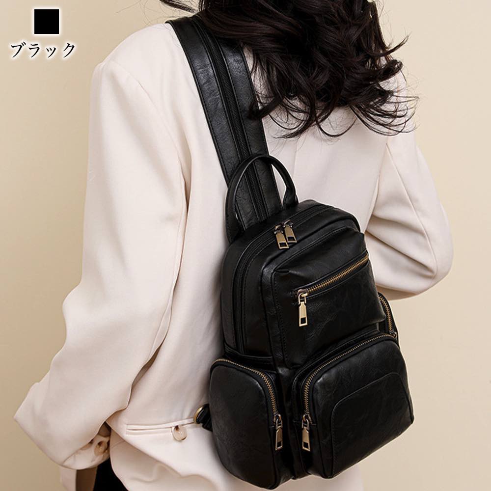 Coat Classic(コートクラシック)の【＼クーポン利用で20%OFF!／】 リュック レディース マルチポケットPUリュック 春 通勤用 シンプル バッグ PC ビジネス ノートPC 50代 A4 冬 防水 パソコン 通勤 かわいい ブランド レザー 人気 軽い 2WAY 大容量 革 軽量 代 通学 3WAY｜アングル3
