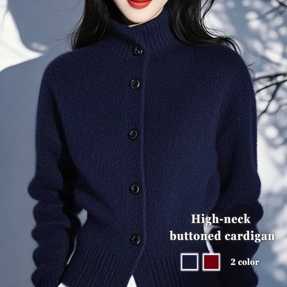 カーディガンレディースハイネックボ...