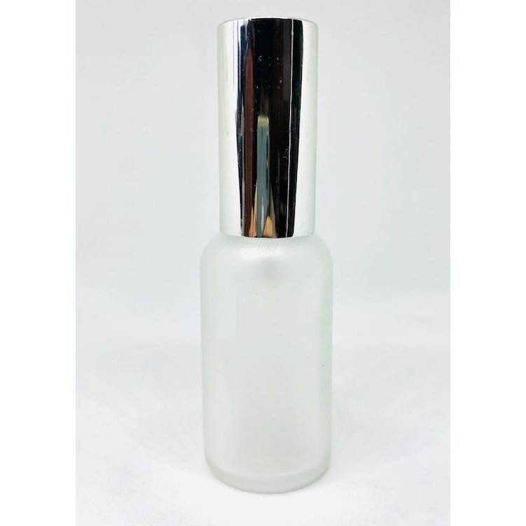 香水アロマ フロスト遮光瓶 スプレーボトル 30ml 精油 エッセンシャルオイル 【シルバー キャップ付き】