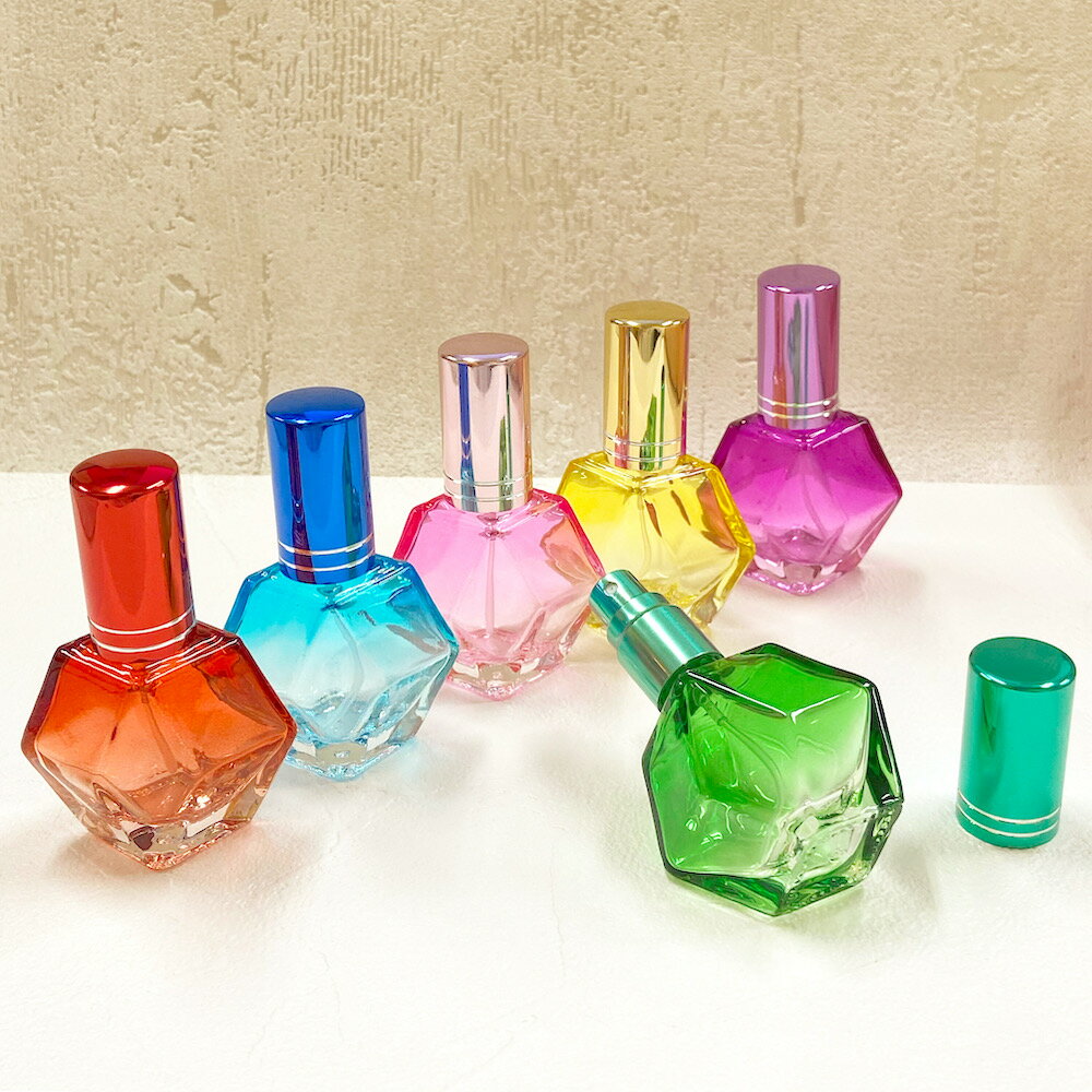 【カラフル ダイヤカット スプレーボトル】10ml 香水 ア