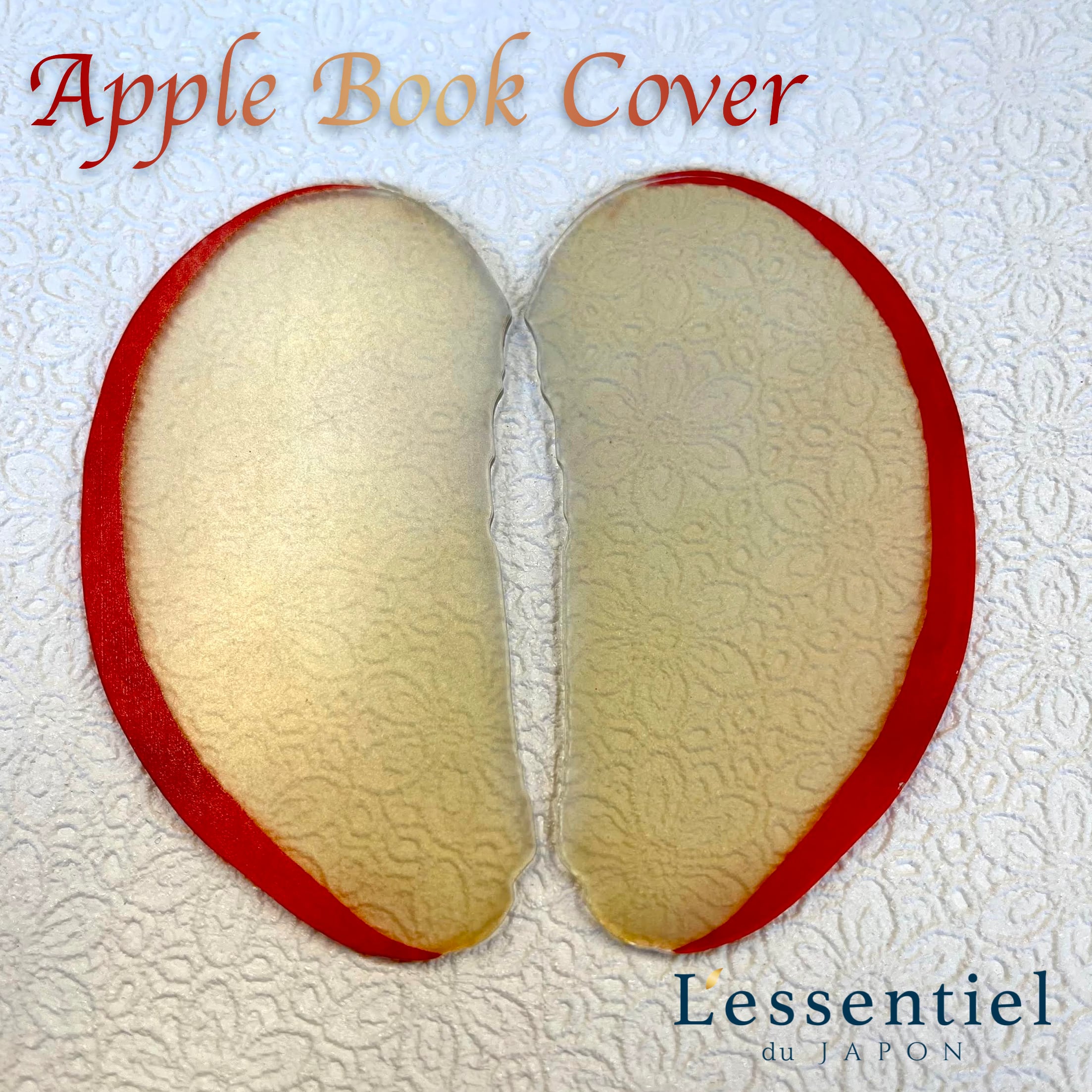 【 林檎 ブックマーク 】2枚 しおり アップル スライス モチーフ 読書 本 美術 展示 果実 りんご 青森 テキスト ノート 雑貨 ギフト プレゼント