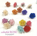 【 カラフル ローズ 画鋲 30個入り 】 バラ 薔薇 かわいい ミニサイズ 写真 ポストカード 画びょう 押しプッシュ ピン 結婚 恋愛 ウェルカムボード イ...