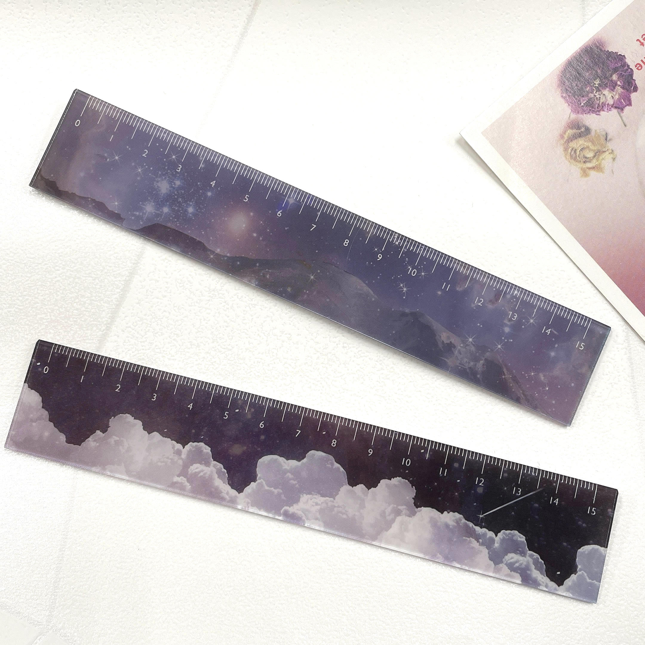 【 ムーンナイト 定規 】 15cm 雲 夜空 星空 じょうぎ 測定 学校 オフィス 文房具 文具 デスク おしゃ..