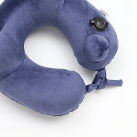 【送料無料】PARACHASEネックピロー飛行機エアーポンプ式トラベルエアー空気枕首枕U型プレス式旅行用収納ポーチ付ネービー