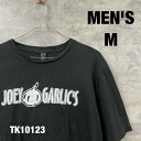 【中古】メンズ Tシャツ 半袖 ブラック M 夏服 コットン クルーネック ビッグプリント JOEY GARLIC RN90836 古着 TK10123