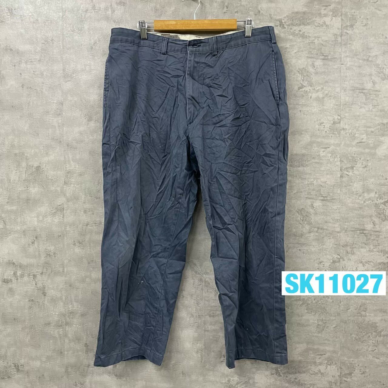 【中古】POLO CHINO RALPH LAUREN ポロチノラルフローレン チノパンツ ネイビー ジップフライ 38×31 実寸37in RN41381 USA 海外輸入 古着 SK11027