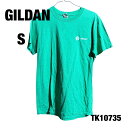 【中古】GILDAN 半袖Tシャツ グリーン S バックプリント 聖パトリックデイ クルーネック コットン 春夏 トップス 古着 TK10735