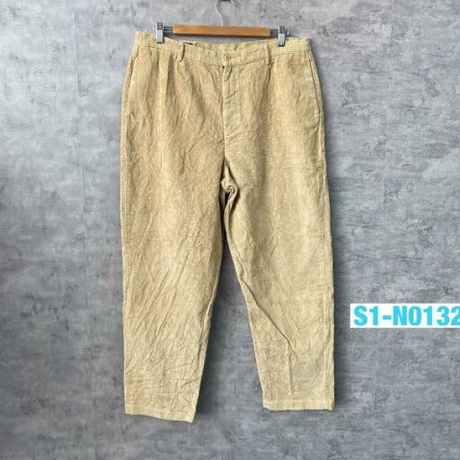 【中古】LANDS' END ライトベージュ ジップフライ 細畝 コーデュロイパンツ 16 実寸W34in USA 海外輸入 古着 S1-N132 【中古】LANDS' END ライトベージュ ジップフライ 細畝 コーデュロイパンツ 16 実寸W34in USA 海外輸入 古着 S1-N132