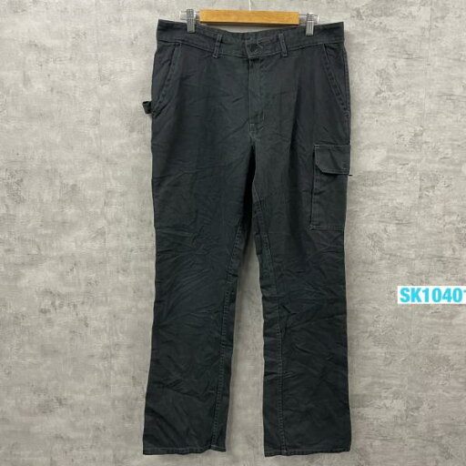 【中古】P.B.V ブラック ジップフライ ペインターパンツ T2 実寸W34in 46230 USA 海外輸入 古着 SK10401 【中古】P.B.V ブラック ジップフライ ペインターパンツ T2 実寸W34in 46230 USA 海外輸入 古着 SK10401