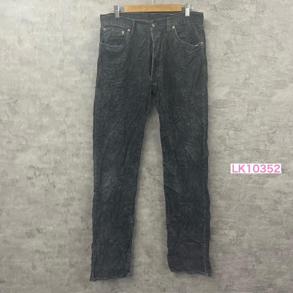 Levi's551 ダークグレー ボタンフライ コーデュロイパンツ W34L36 実寸W33in 白タブ 5516958 USA 海外輸入 古着 LK10352