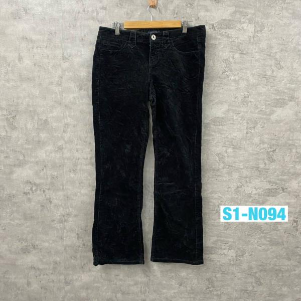 【中古】TOMMY HILFIGER ブラック ジップフライ秋冬 コーデュロイパンツ 細畝 10R 実寸W33in USA 海外..